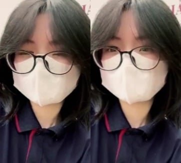 Nữ sinh Ngọc Lam xinh đẹp đeo kính siêu gợi dục